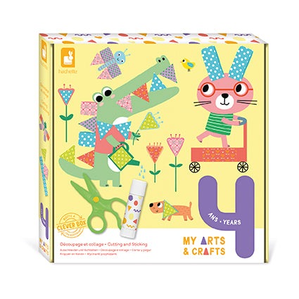 Load image into Gallery viewer, This Janod 4 Years Cutting &amp;amp; Sticking Gift Set makes a lovely birthday present for any little one. 
