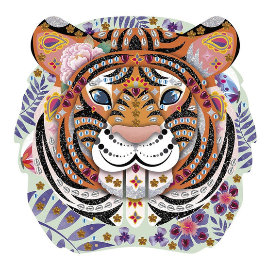 Load image into Gallery viewer, Janod Tiger Trophy Glitter and Sequins Creative Craft Kit
