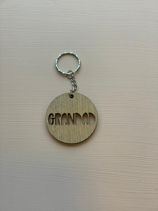 Load image into Gallery viewer, Wooden Family Key Ring KeepSake | Mummy, Daddy Grandparent, Personalised Key Ring, Family Keyring, Family Key Chain, Nottinghamshire Stockist, Hannah Joy Keyring, Independent Midlands Children’s Store
