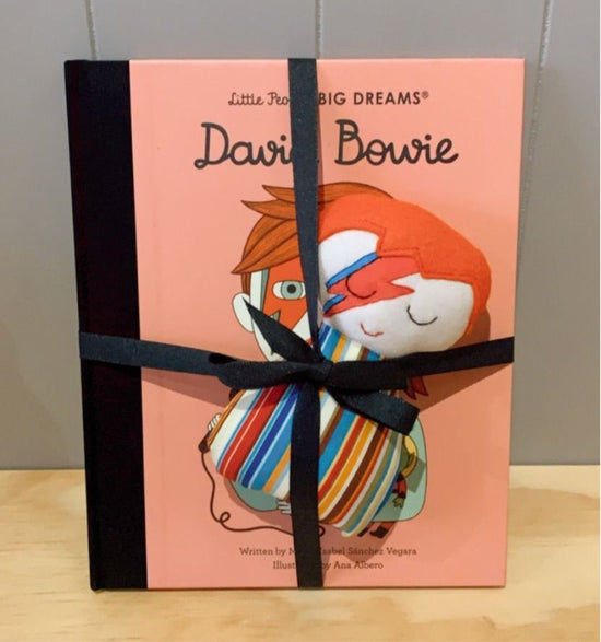 Little People Big dreams David Bowie Book & Doll Gift Set stocked at the Children’s Independent Nottingham Alf & Co Store.