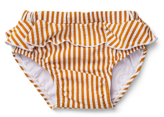 Alf & Co is an independent midlands based children’s store and they are stockist of the Liewood Elsie Mustard Stripe Baby Girl Swim Pants 
