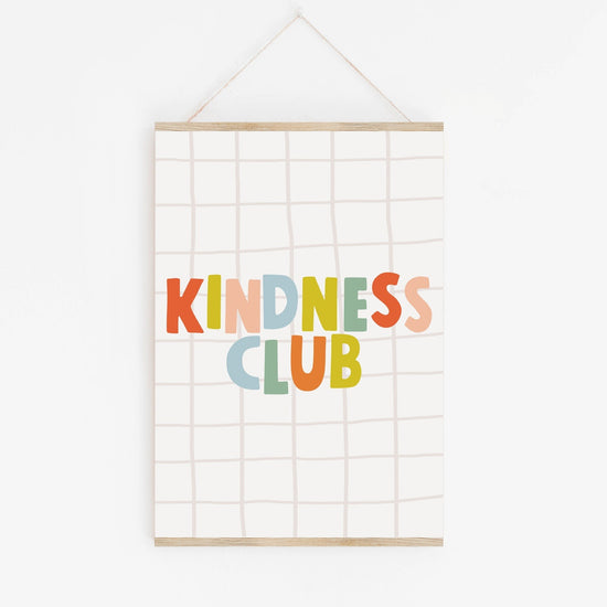 Minii & Maxii, Kindness Club A4 Print, Nursery Decor, Children’s Bedroom Decor, Nottingham Kids Shop, Nottingham Independent Shop
