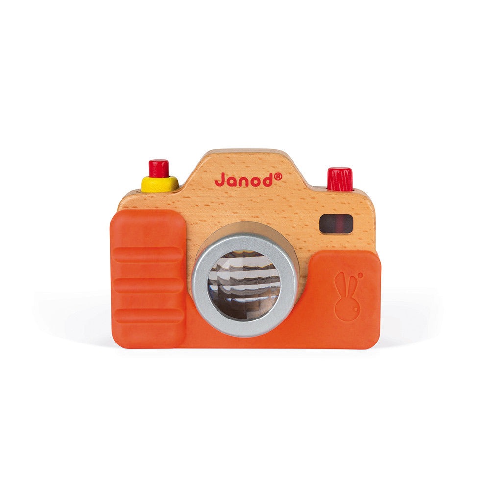 Load image into Gallery viewer, Janod Pretend Play Kids Wooden Camera with Flash, Janod Stockist, Toys for Kids, Wooden Toy, Music Toys, Pretend Play Toy, Nottinghamshire Stcckist, Midlands Toy Store 
