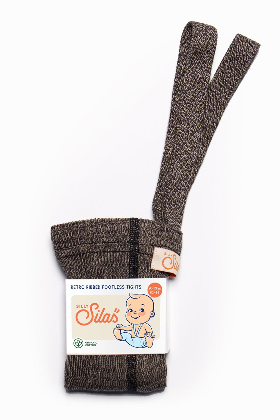Load image into Gallery viewer, Silly Silas, Footless Tights with Braces, Licorice Peanut, baby tights, Children’s tights, Nottinghamshire Stockist, independent children’s brands, midlands baby Store  
