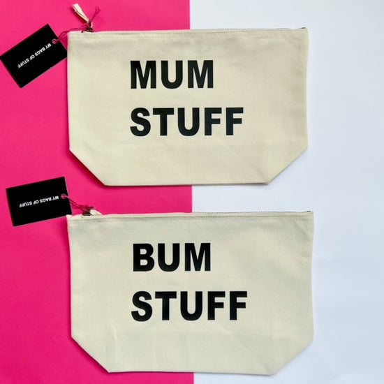 The Mum Stuff Large Natural Pouch is a Perfect Gift for any New Mama!