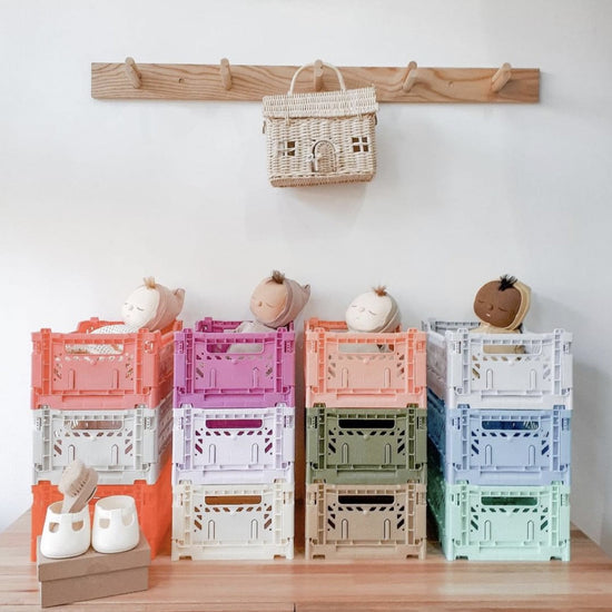 Aykasa Folding Crate, Mini, Orchid, home storage, nursery storage, playroom storage, Home organisation, aykasa stocksit, Nottinghamshire s children’s store 