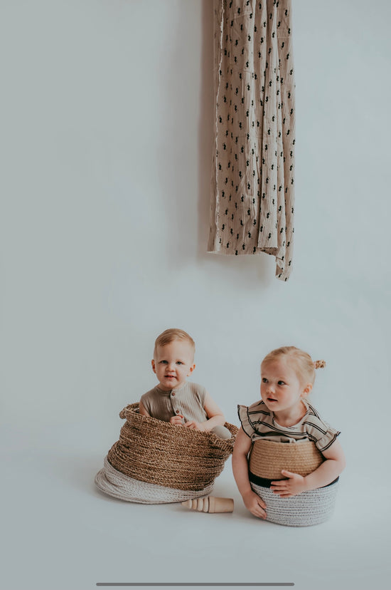 Load image into Gallery viewer, These Woven Gauze Dungarees from independent brand Turtledove are available at Alf &amp;amp; Co, the children’s independent 
