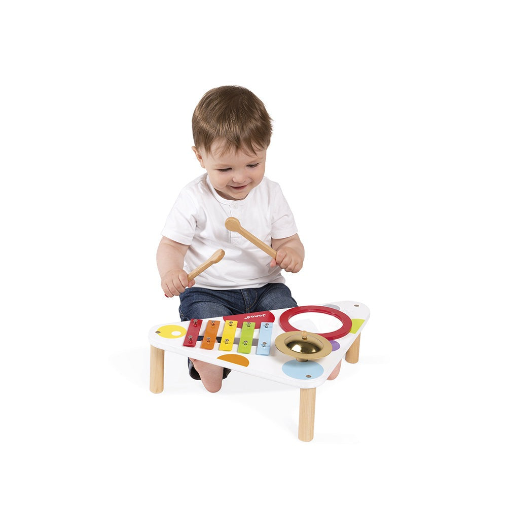 Janod, Confetti Musical Table, Children’s Music Toy, Musical Toy, Janod Stockist, Nottingham Kids Shop, Midlands Baby Shop, Wooden Toys, Sustainable Toys