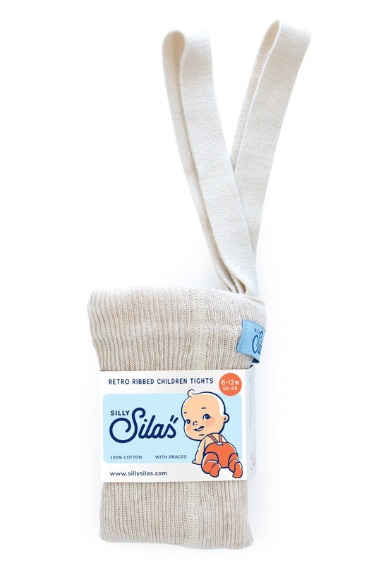 Silly Silas Cream Blend Footed Tights With Braces are the perfect tights for keeping your little ones warm and comfy 
