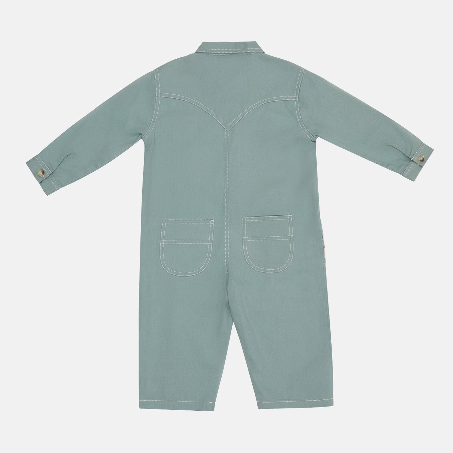 Load image into Gallery viewer, Claude and Co Kids Western Overall Sea, Children’s All in One, Children’s Clothing, Claude &amp;amp; Co Stockist, Milking It Overalls, Claude Milking It, Claude &amp;amp; Co Milking It, Nottinghamshire Independent Kids Store 
