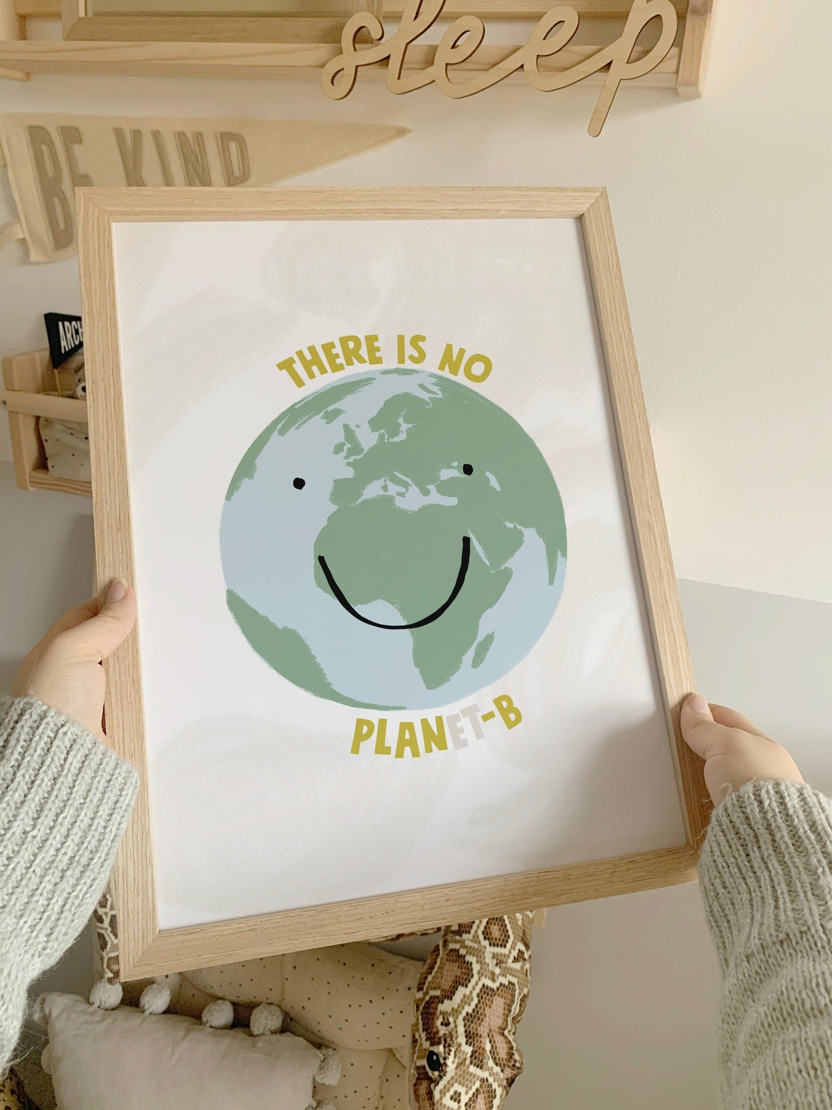 Minii & Maxii, One World A3 Print, There is no Planet-B, Children’s Bedroom Print, Nottingham Independent Children’s Shop