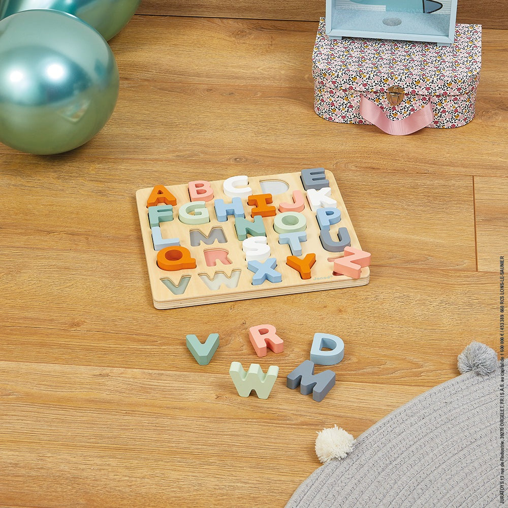 Load image into Gallery viewer, Janod Sweet Cocoon Wooden Alphabet Puzzle
