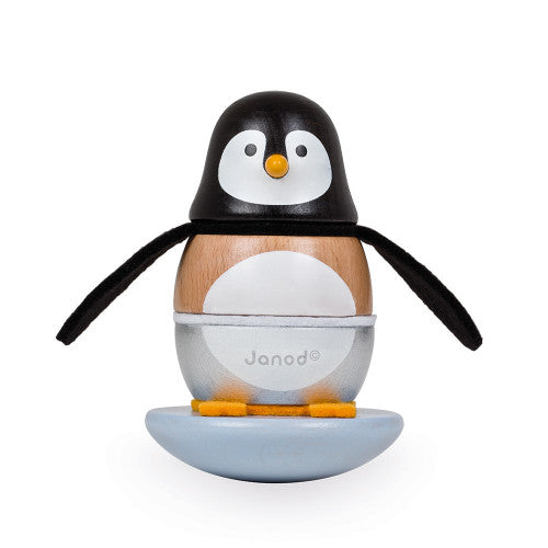 Janod, Pingoo Stacker & Rocker, Penguin, Nottingham Kids Shop, Midlands Baby Shop, Sustainable Wooden Toys