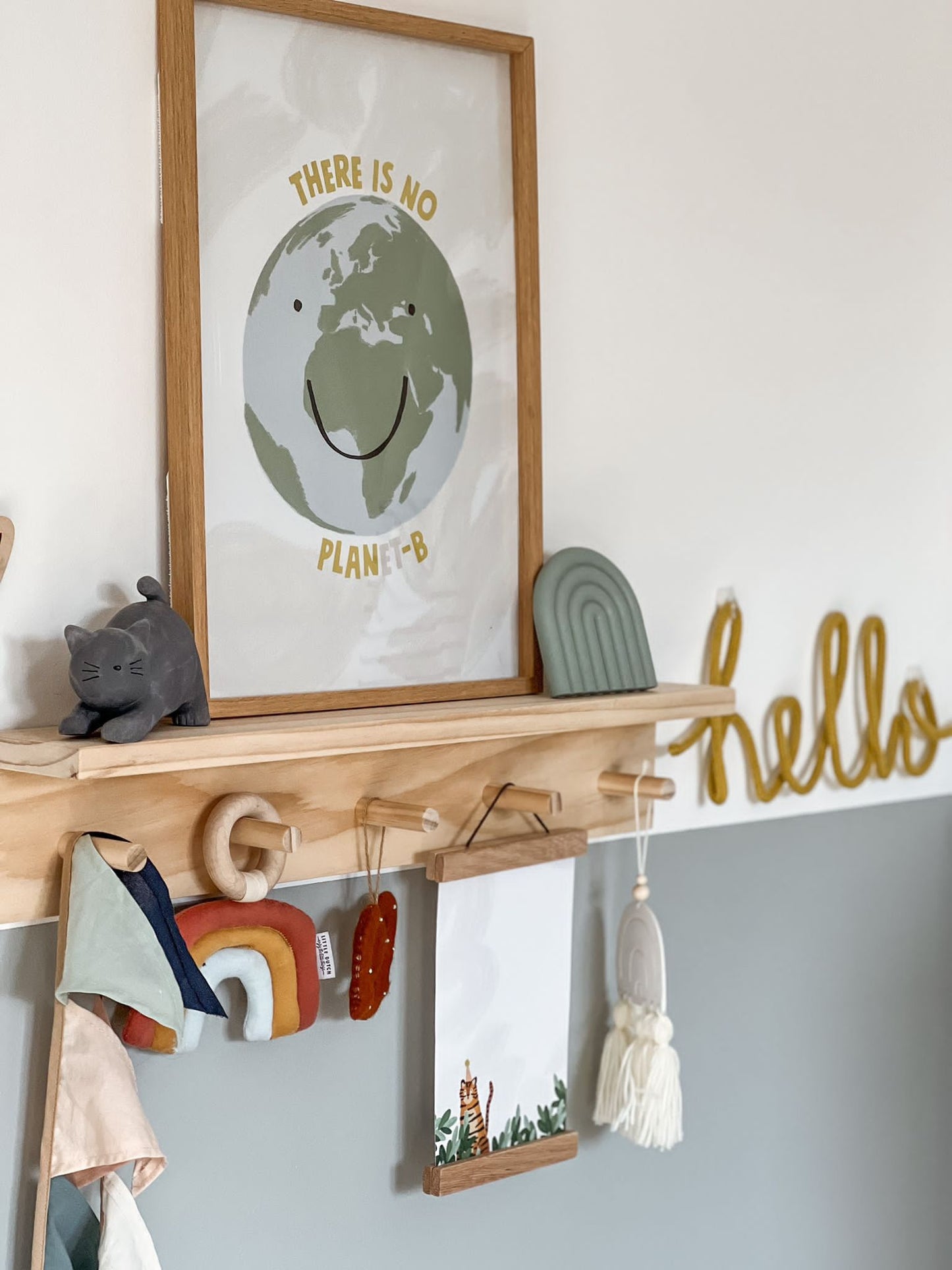 Load image into Gallery viewer, Minii &amp;amp; Maxii, One World A3 Print, There Is No Planet-B, Nottingham Kids Shop, Midlands Baby Shop, Nursery Decor, Children’s Playroom Print
