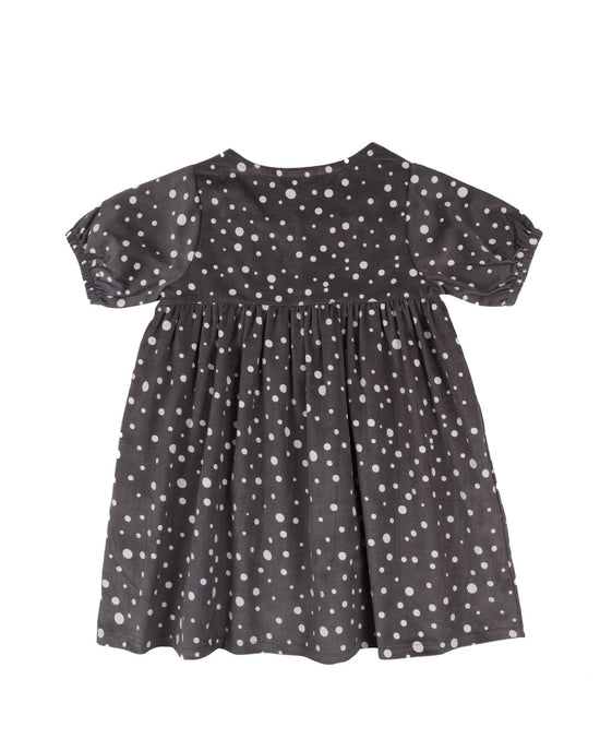 Load image into Gallery viewer, Girls Scatter Dot Print Cord Dress, Turtledove Clothing, Turtledove, Turtledove London, Organic Kidswear, Turtledove Kidswear, Girls Party Dresses, Turtledove Stockist, Nottinghamshire Stockist, Midlands Baby Store, Sustainable Children’s Clothing
