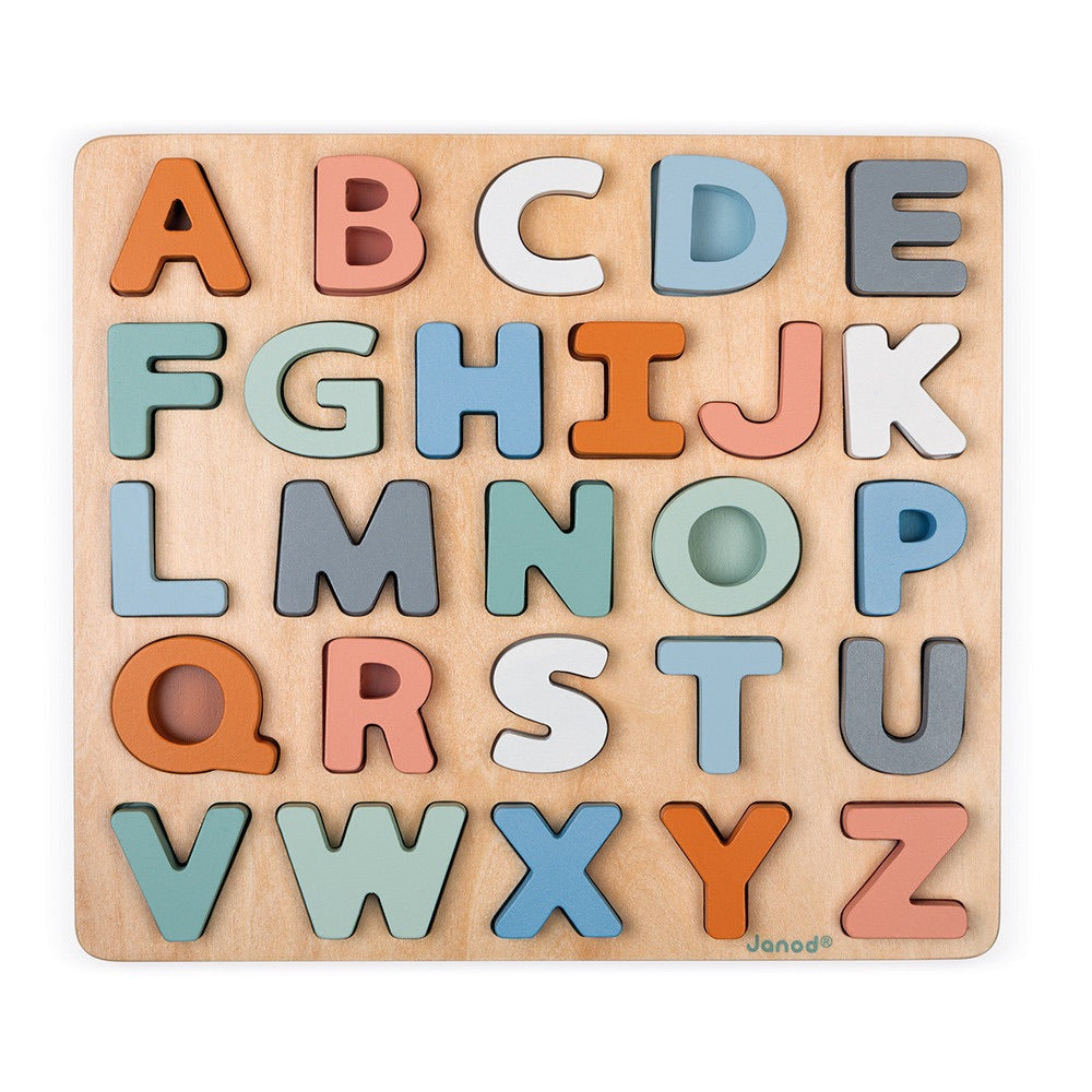 Alf & Co is an independent midlands based children’s store and they are stockist of the Janod Sweet Cocoon Wooden Alphabet Kids Puzzle 
