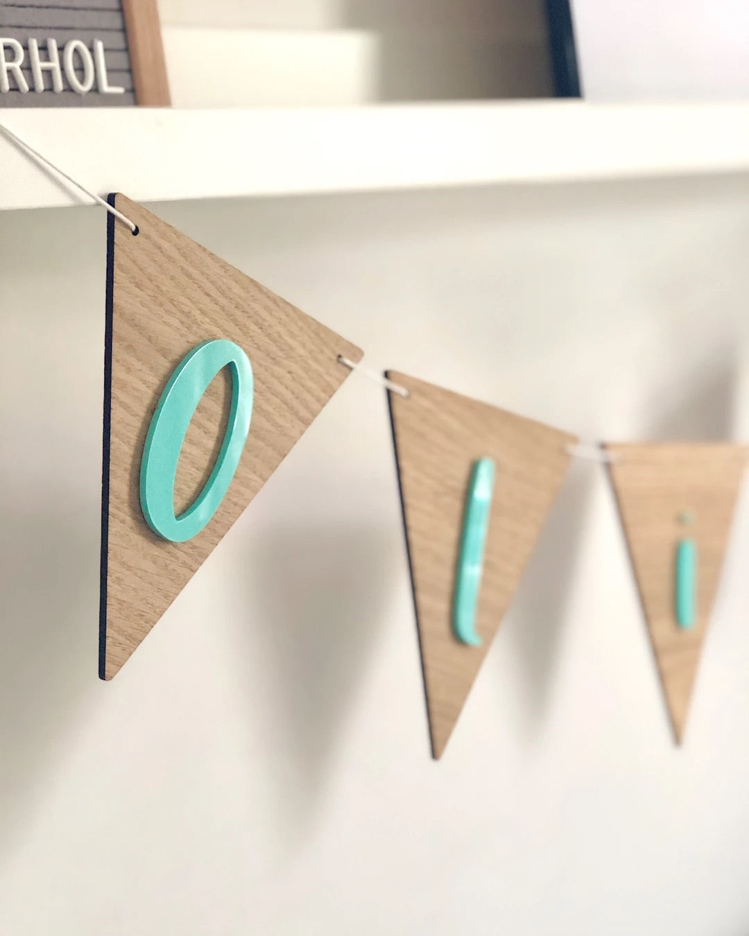 Load image into Gallery viewer, wooden baby banner, newborn gift ideas, Nottinghams Kids Shop, Midlands Baby Shop, Personalised Gift, Nursery Decor, personalised baby gift, unique baby girl gifts 
