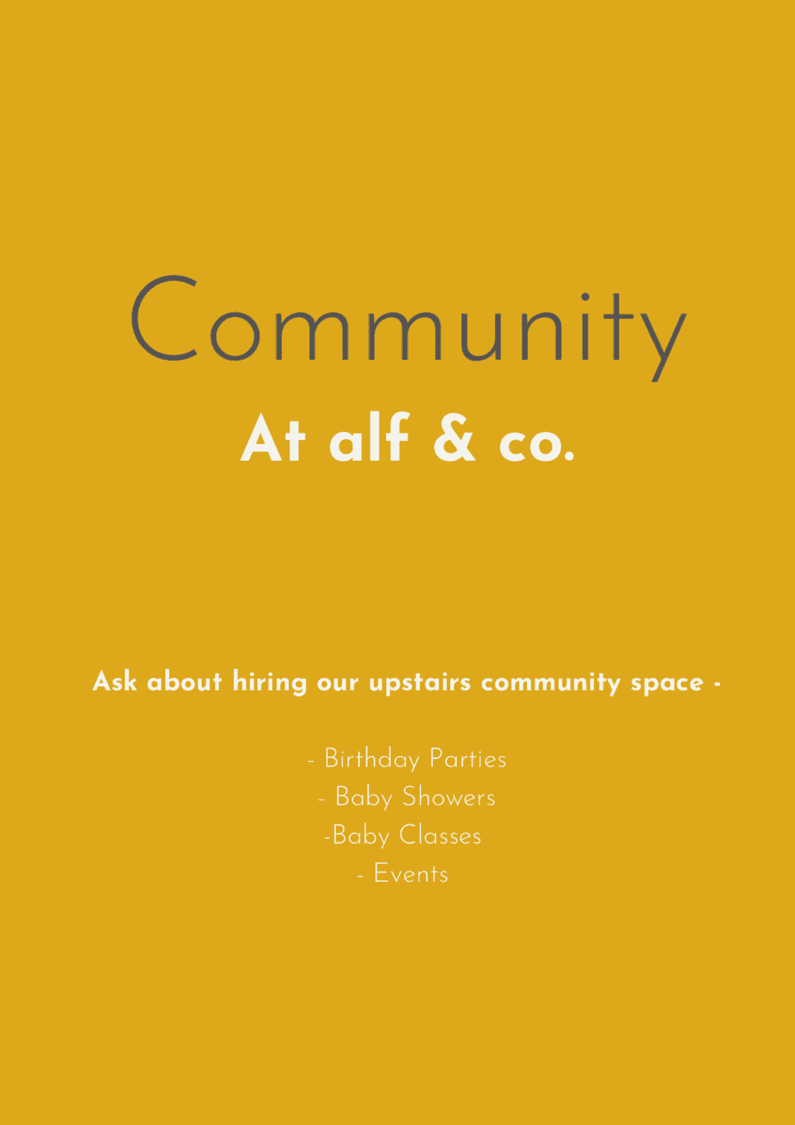 Community Space Room Hire