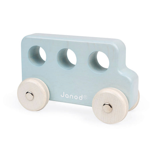Load image into Gallery viewer, Janod, Push Along Wooden Vehicle, Blue Bus, Wooden Toy, Nottingham Kids Shop, Push Along Bus 
