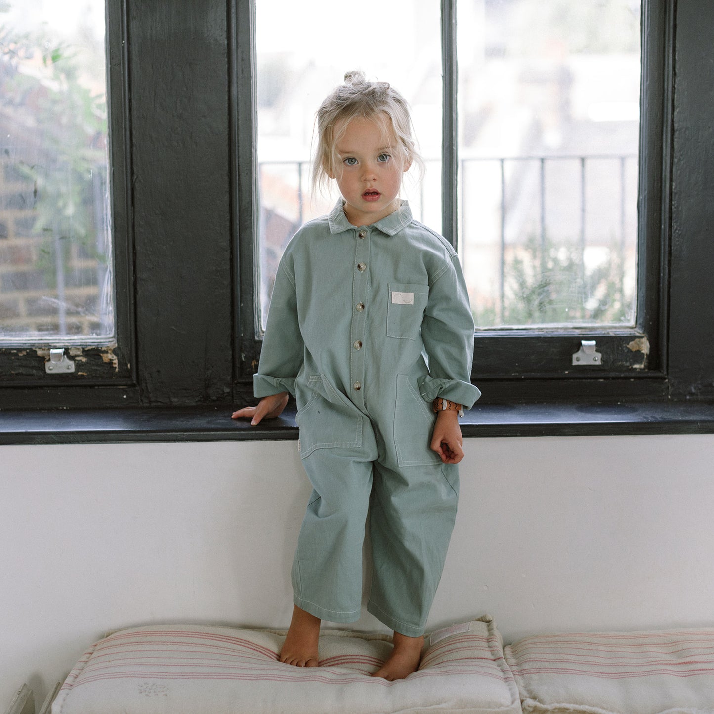 Claude and Co Kids Western Overall Sea is available from Nottinghamshire Independent Children’s Store Alf & Co