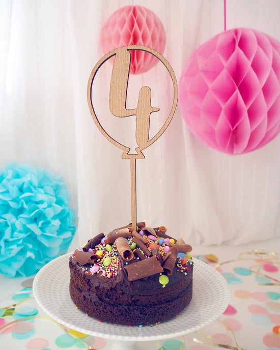 Wooden Birthday Cake Toppers