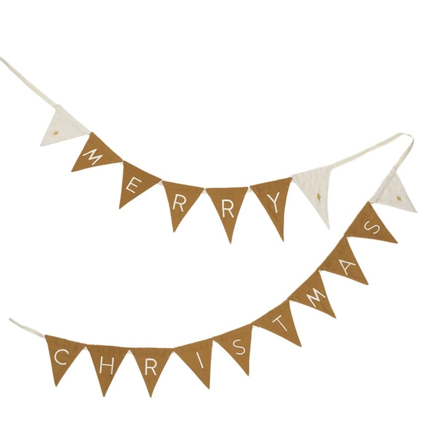 Load image into Gallery viewer, The Fabelab Merry Christmas Garland is available in store and online at Alf &amp;amp; Co, Nottinghamshire’s independent baby store 
