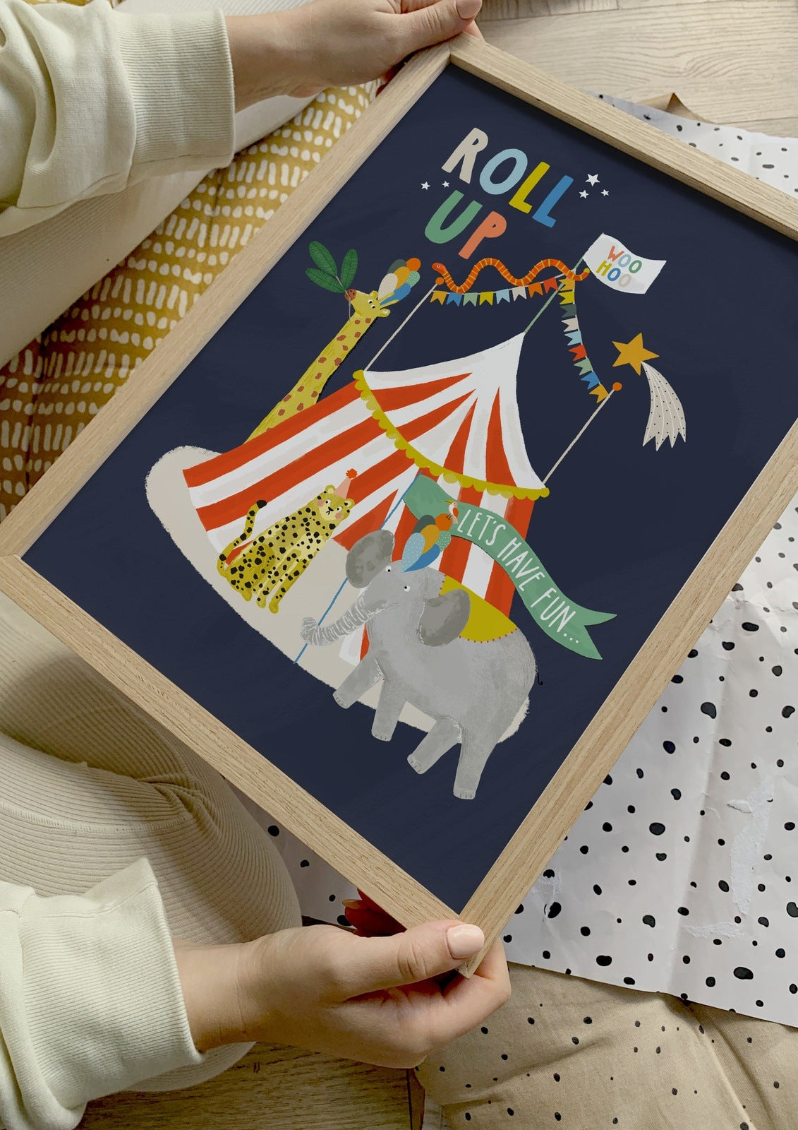 Load image into Gallery viewer, Minii &amp;amp; Maxii, Circus Time A3 Print, Circus Print, Nottingham Kids Shop, Nottingham Independent Children’s Store, Midlands Baby Shop, Minii &amp;amp; Maxii Stockist
