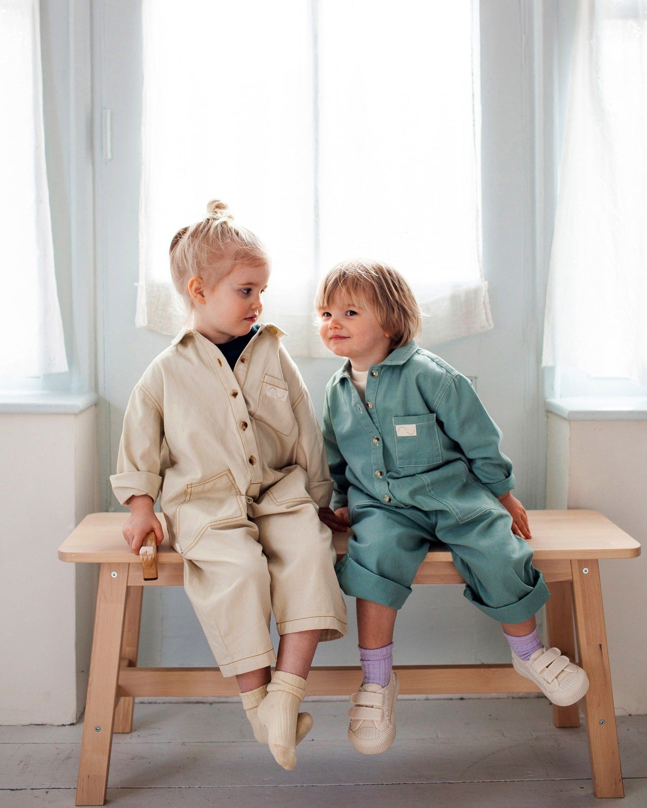 Claude and Co Kids Western Overall Sea, Nottingham Kids Shop, Children’s Overalls, Children’s All In One, Nottinghamshire Stockist, Sustainable Children’s Clothing. Midlands Baby Store, Claude and Co, Claude & Co, Claude and Co Milking It 