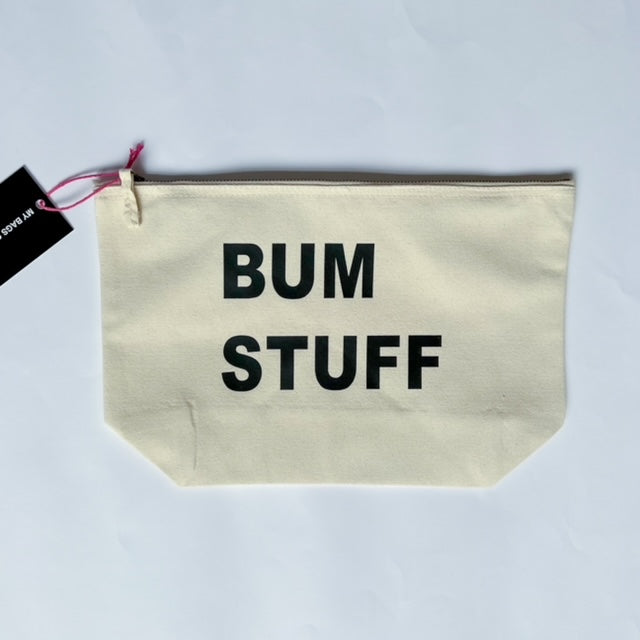 Bum Stuff Large Natural Pouch, Changing Pouch, New Mama Gift, Baby Shower Gift, New Baby Arrival, Gifts for Mum, Presents for Mum, Mum To Be Gifts, New Mum Gifts, Mum Gifts, Nottinghamshire Stockist, Independent Midlands Baby Store