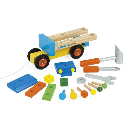 Load image into Gallery viewer, Janod Wooden Brico’ Kids DIY Truck is the Perfect construction toy gift
