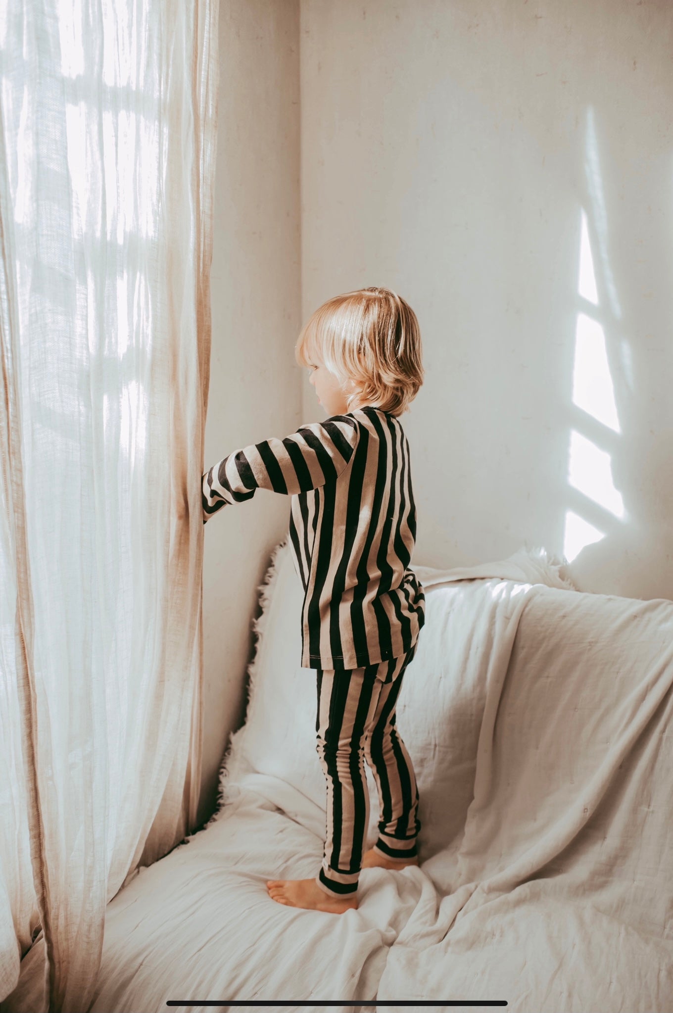 Turtledove, wide stripe jersey leggings, Nottinghamshire independent, sustainable children’s clothing